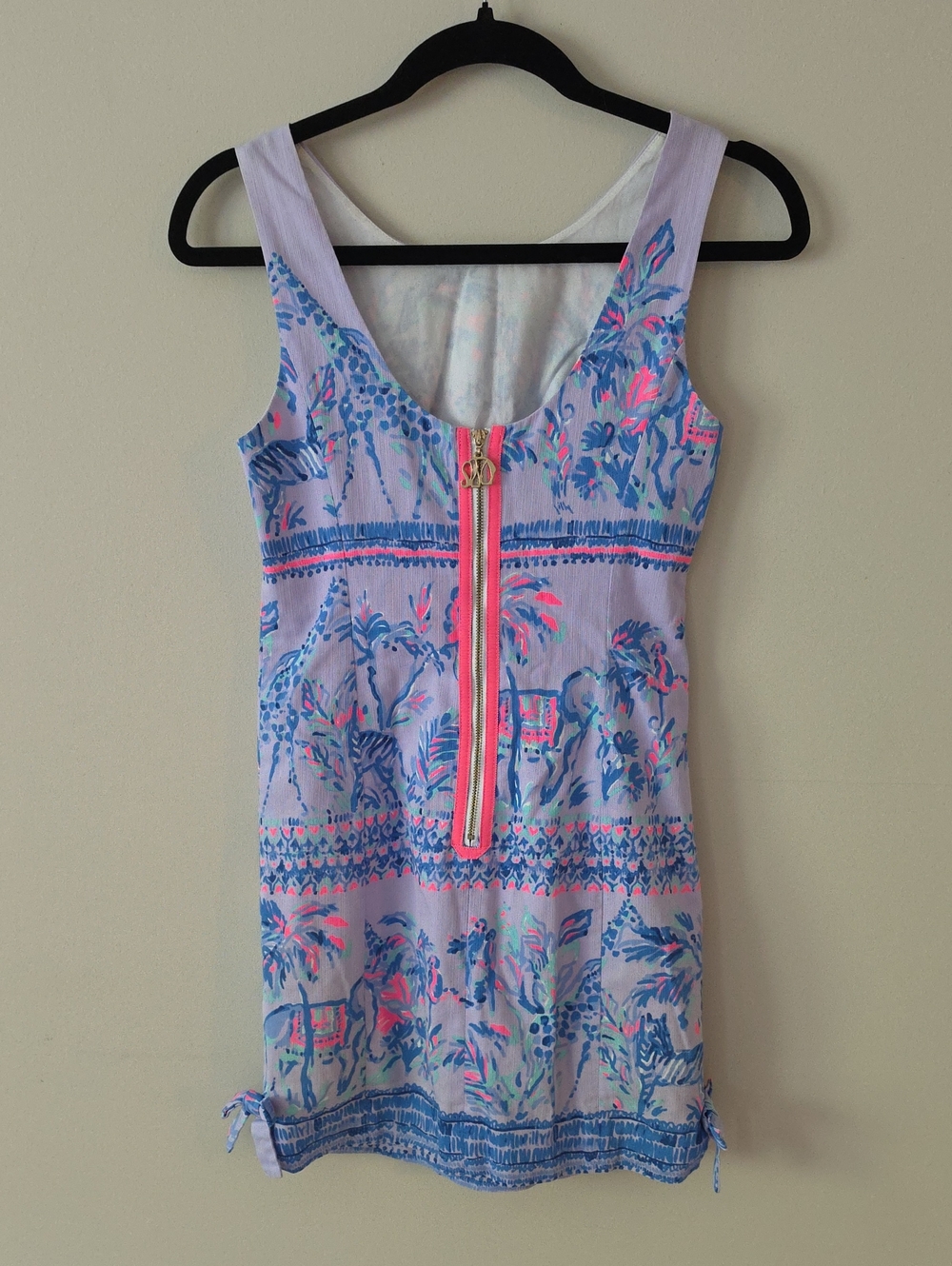 Lilly Pulitzer Lavender Tropical Zip-Front Dress
